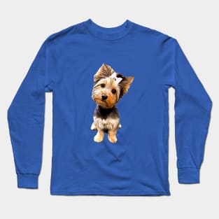 Yorkshire Terrier Cute Yorkie with a bow! Long Sleeve T-Shirt